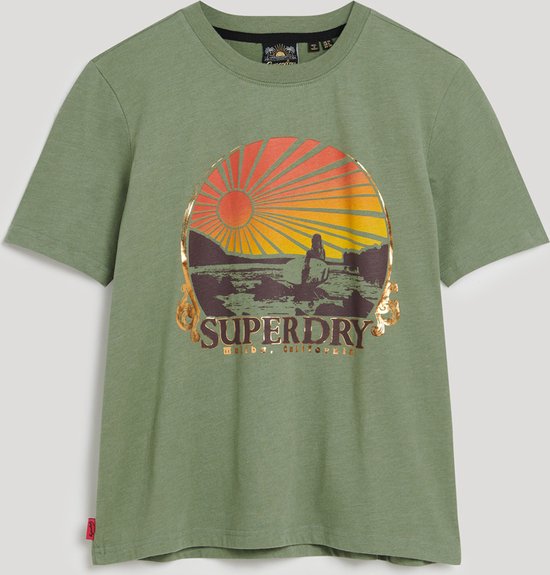 Superdry TRAVEL SOUVENIR RELAXED TEE Dames T-shirt - Maat XL