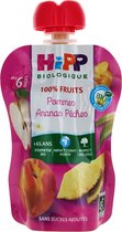 HiPP 100% Fruit Biologische Appel Ananas Perzik Fles Vanaf 6 Maanden 90 g