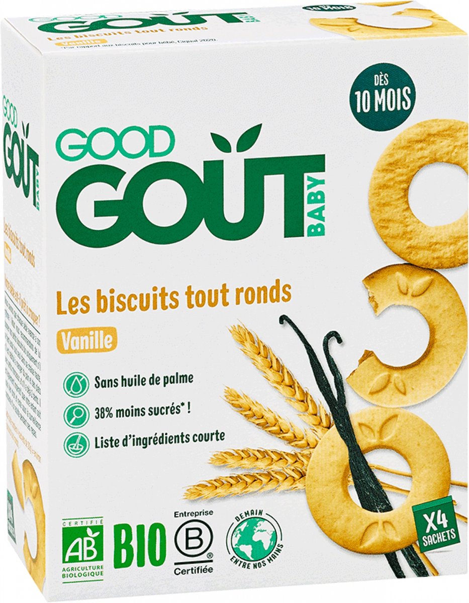 Goedkoopste Good Goût Koekjes Tout Ronds Vanille Vanaf 10 Maanden Biologisch 20 Koekjes
