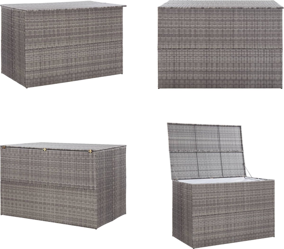 Vidaxl garage voor robotmaaier 86x90x52/57 cm poly rattan