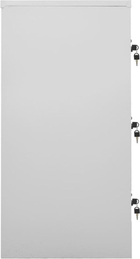 vidaXL Armoires à casiers 5 pcs 90x45x92-5 cm Acier Gris clair et vert - Armoire de casier - Armoires à casiers - Armoire de casier - Armoires de casier