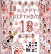 FeestmetJoep® 18 jaar verjaardag versiering & ballonnen - Rose goud