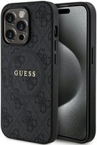 Guess 4G Colored Ring Back Case (MagSafe Compatible) - Apple iPhone 15 Pro Max (6.7") - Zwart