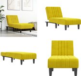 vidaXL Chaise longue fluweel geel - Chaise Longue - Chaise Longues - Loungebank - Divan