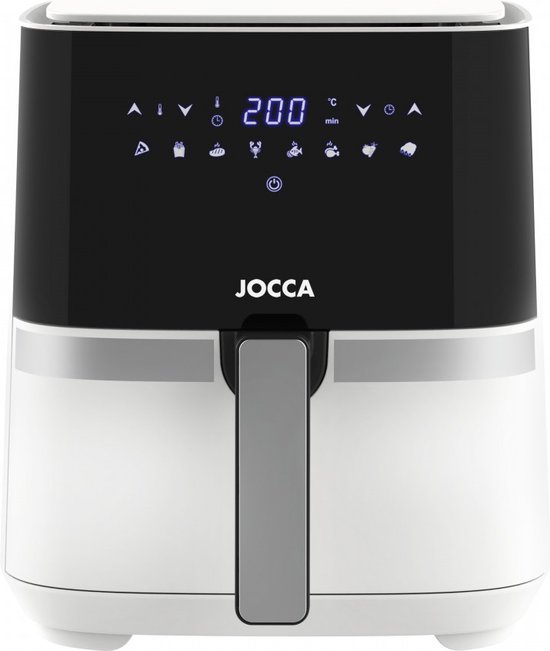 Jocca Airfryer - Heteluchtfriteuse - Digitale Airfryer - Airfryers - 5L - Airfryer xl - Airfryer xxl - 1450W - Wit - 2141