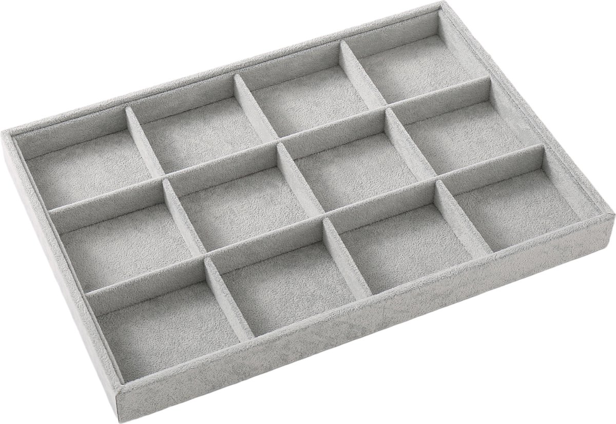 Fliex - sieradenopberger - sieraden organizer - tray voor in lade - grijs - opstapelbaar