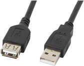 USB Extension Cable Lanberg Male Plug/Socket 480 Mb/s Black