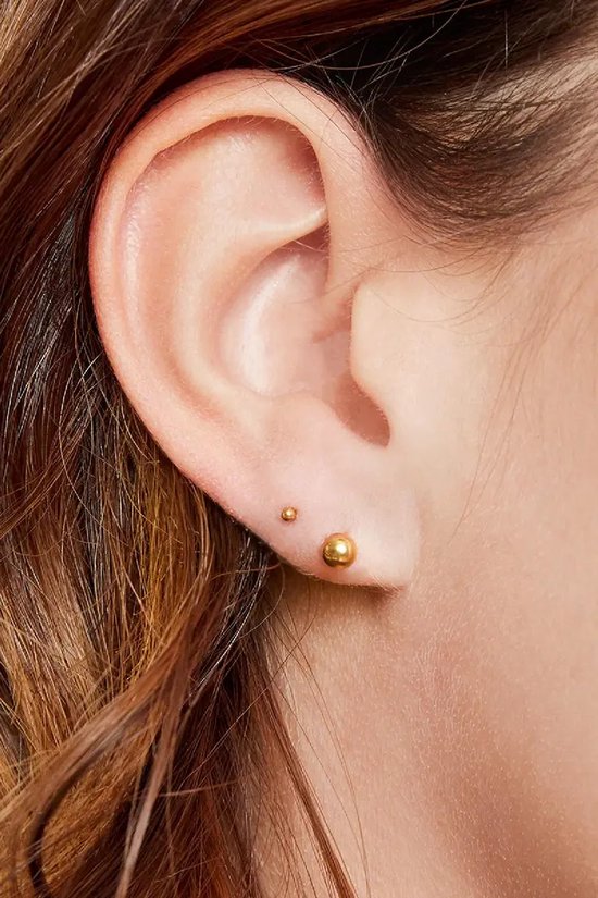 Yehwang - Mini boucles d'oreilles clous - Argent - Acier inoxydable - Petites boucles d'oreilles - Acier - Boucles d'oreilles clous - Dos compris