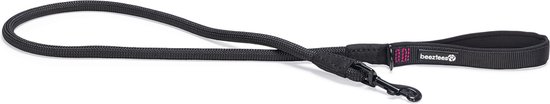 Jack & Russell Premium hondenriem Rocky - hondensportband van hoge kwaliteit trekband met karabijnhaak - hondenriem met soft-grip handlus - diverse kleuren incl. jutezakje (Zwart/Oranje