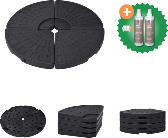 4 delige parasolvoet - tegels - zweef parasol - watervulbaar -zwart 4 delige parasolvoet - tegels - zweef parasol - watervulbaar -zwart