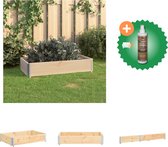 vidaXL Plantenbak verhoogd 50x100 cm massief grenenhout Bloempot Inclusief Houtreiniger en verfrisser