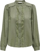 Jacqueline de Yong Blouse Jdymaggie L/s Lace Shirt Wvn 15317284 Deep Lichen Green Dames Maat - XS