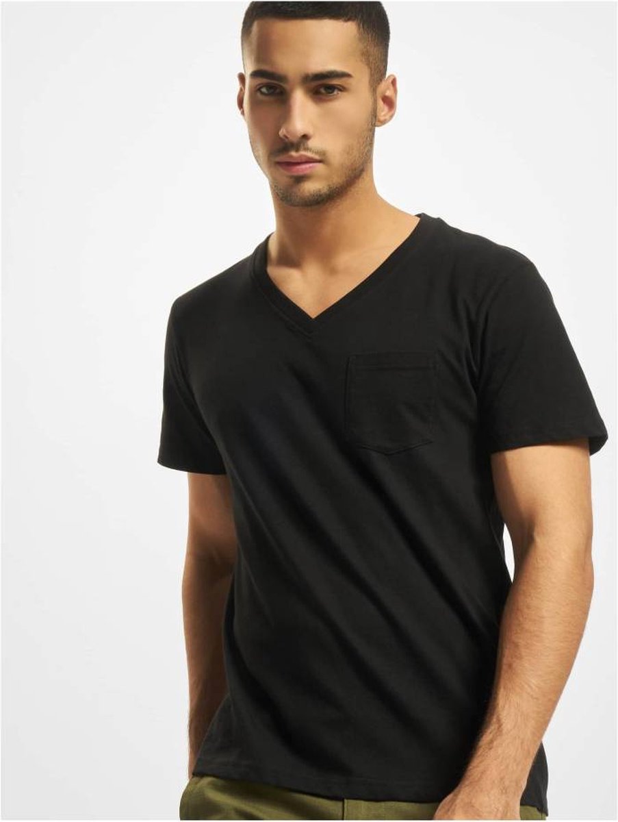 DEF - V-neck Heren T-shirt - M - Zwart