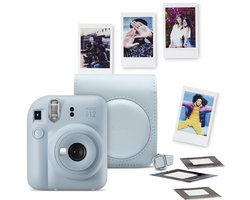 FUJIFILM instax mini 12™ Bundel - Instant camera + 1 x 10 stuks film cameratas & stickers - Pastel Blue