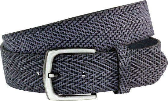 LINDENMANN Heren lederen riem/Heren riem, lederen riem gebogen XL, 2 kleuren, midden bruin/marine, Größe/Grootte: 150, Farbe/Kleur: blauw LINDENMANN Heren lederen riem/Heren riem, lederen riem gebogen XL, 2 kleuren, midden bruin/marine, Größe/Grootte: 150, Farbe/Kleur: blauw