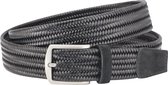 LINDENMANN leren heren riem - zwart - Maat: 90