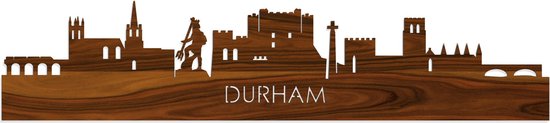 Skyline Durham Palissander hout - 120 cm - Woondecoratie - Wanddecoratie - Meer steden beschikbaar - Woonkamer idee - City Art - Steden kunst - Cadeau voor hem - Cadeau voor haar - Jubileum - Trouwerij - WoodWideCities