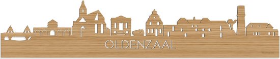 Skyline Oldenzaal Bamboe hout - 100 cm - Woondecoratie - Wanddecoratie - Meer steden beschikbaar - Woonkamer idee - City Art - Steden kunst - Cadeau voor hem - Cadeau voor haar - Jubileum - Trouwerij - WoodWideCities