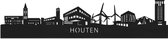 Skyline Houten Zwart hout - 80 cm - Woondecoratie - Wanddecoratie - Meer steden beschikbaar - Woonkamer idee - City Art - Steden kunst - Cadeau voor hem - Cadeau voor haar - Jubileum - Trouwerij - WoodWideCities