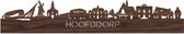 Skyline Hoofddorp Notenhout - 100 cm - Woondecoratie - Wanddecoratie - Meer steden beschikbaar - Woonkamer idee - City Art - Steden kunst - Cadeau voor hem - Cadeau voor haar - Jubileum - Trouwerij - WoodWideCities