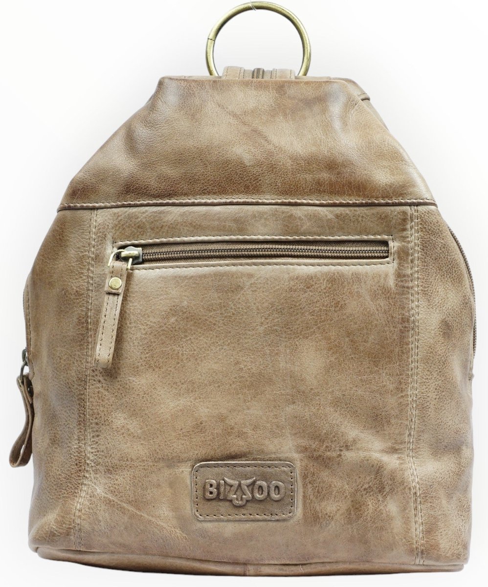 Bizzoo rugtas with metal ring taupe