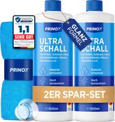 PRINOX® Ultrasoon reiniger Concentraat 2x 1030ml - Ultrasoonreinigers vloeistof voor brillen, sieraden, kunstgebitten & kleine onderdelen voor 700 baden per fles