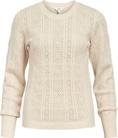 Object Trui Objhavana L/s O-neck Knit Pullover 23043395 Sandshell/melange Dames Maat - L