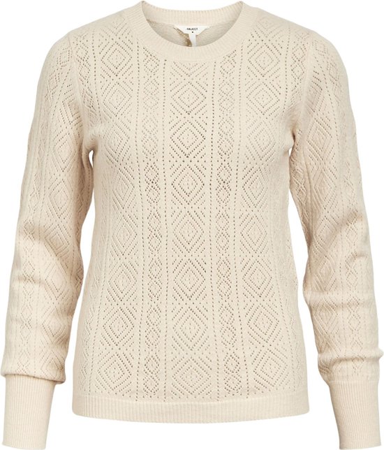 Object pull Objhavana L/s col rond tricot pull 23043395 sable/mélange femme taille - L