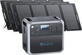 BLUETTI AC200P+3*PV120S-Draagbare Powerstation-2000Wh/2000W LiFePO4-batterij-Solar Generator voor Buiten Kamperen