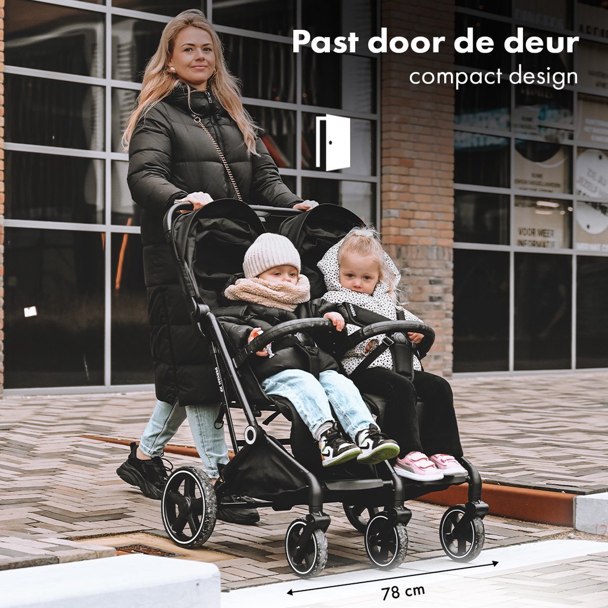 Deryan Luxe XP Twin - Compacte duobuggy voor twee kinderen