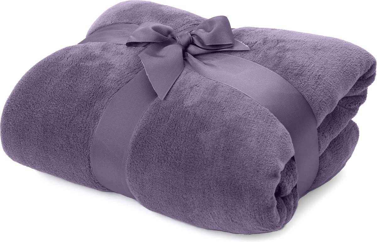 Lumaland knusse deken - 150x200cm - Sofa deken & sprei - Paars
