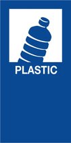 Magneetsticker 90x180mm Plastic blauw (BE) | Sticker voor afval scheiden