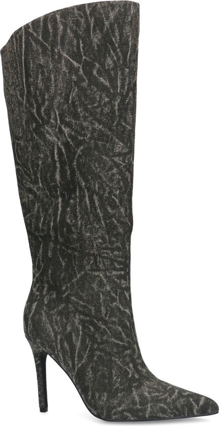 Sacha - Femme - Bottines hautes en jean gris délavé - Taille 37