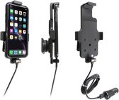 Brodit houder geschikt voor Apple iPhone XR / 11 met skin Actieve houder met 12V USB plug