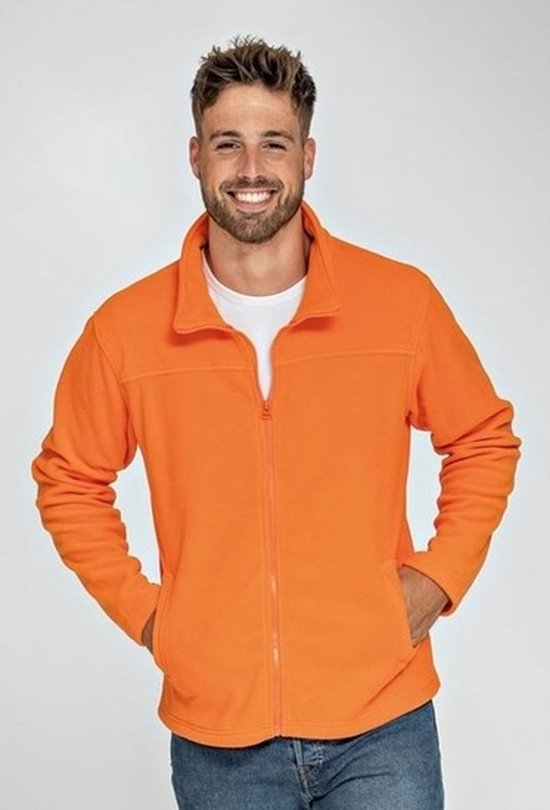 Oranje fleece vest met rits voor volwassenen 2XL 44 56 bol