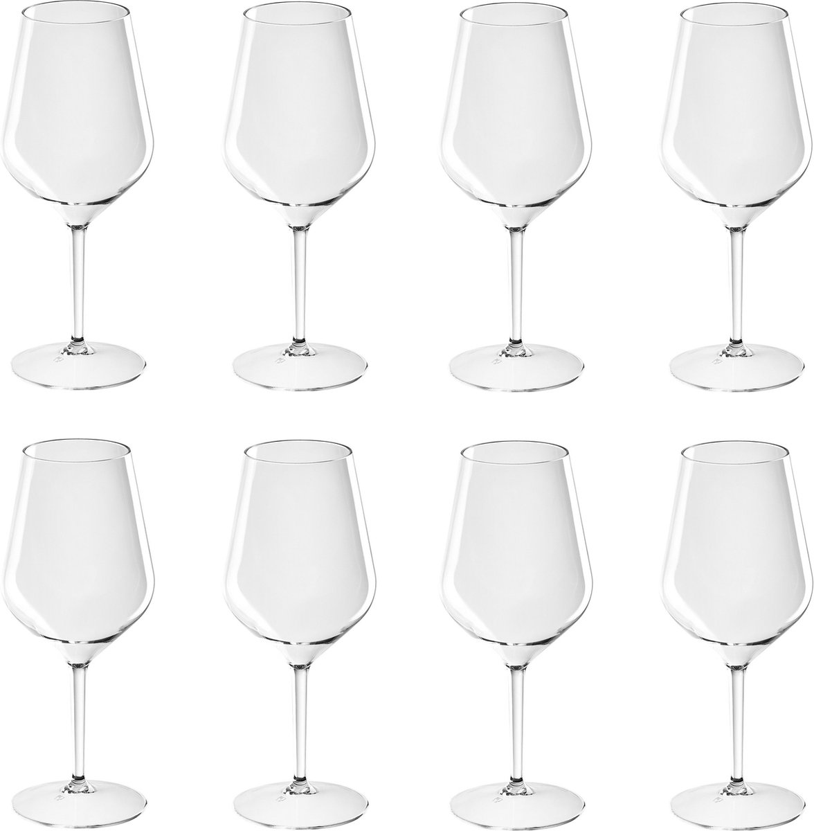 8x Witte of rode wijn wijnglazen 47 cl/470 ml van onbreekbaar kunststof - Wijnen wijnliefhebbers drinkglazen - Wijn drinken – herbruikbare glazen