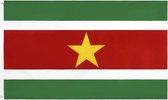 New Age Devi - Surinaamse Vlag - 90x150cm - Sterke Kwaliteit - Incl Bevestigingsringen - Originele Kleuren - Vlaggen - Suriname Flag