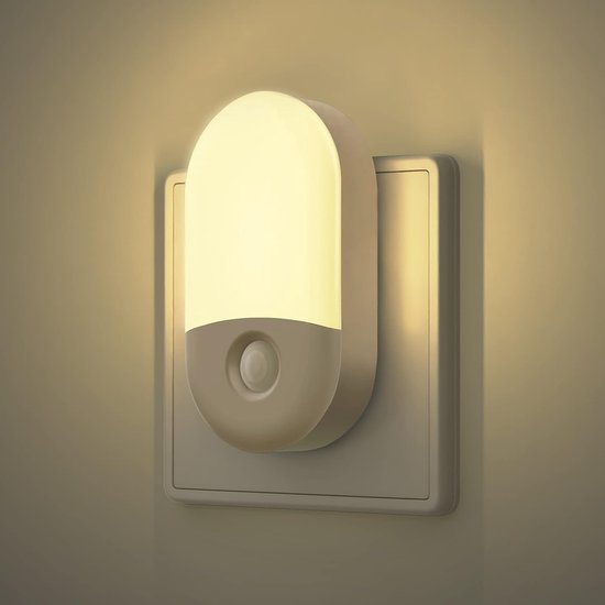 LED Nachtlampje met Automatische Lichtsensor voor Kinderen - Stopcontact Nachtverlichting - Sfeervol Nachtlampje voor Kinderkamers - Energiespaarstand