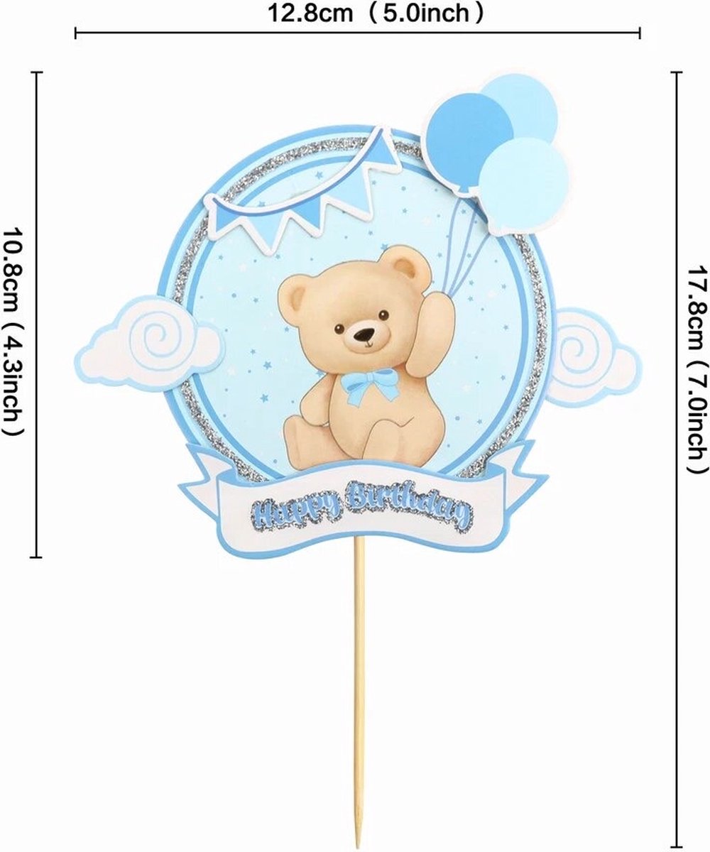 Taartdecoratie 18e Verjaardag Zwart - 24 Stuks Glitter Taarttoppers Jongen & Meisje
