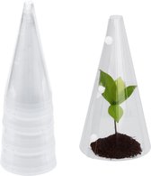 Belle Vous 20 Pack of Reusable Plastic Plant Cloche Covers - W10,5 x H20cm/4,13 x 7,87 Inches - Garden or Greenhouse Bell Plant/Vegetable Cover - Protection from Frost, Snails & Animals/Pests