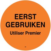 Etiketten "Daymark", Ø 7,5 cm oranje "Eerst gebruiken HACCP stickerrol