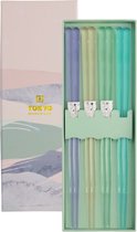 Tokyo Design Studio - Set de Baguettes - Baguettes - Set Cadeau - 4 Paires - Acryl Blauw