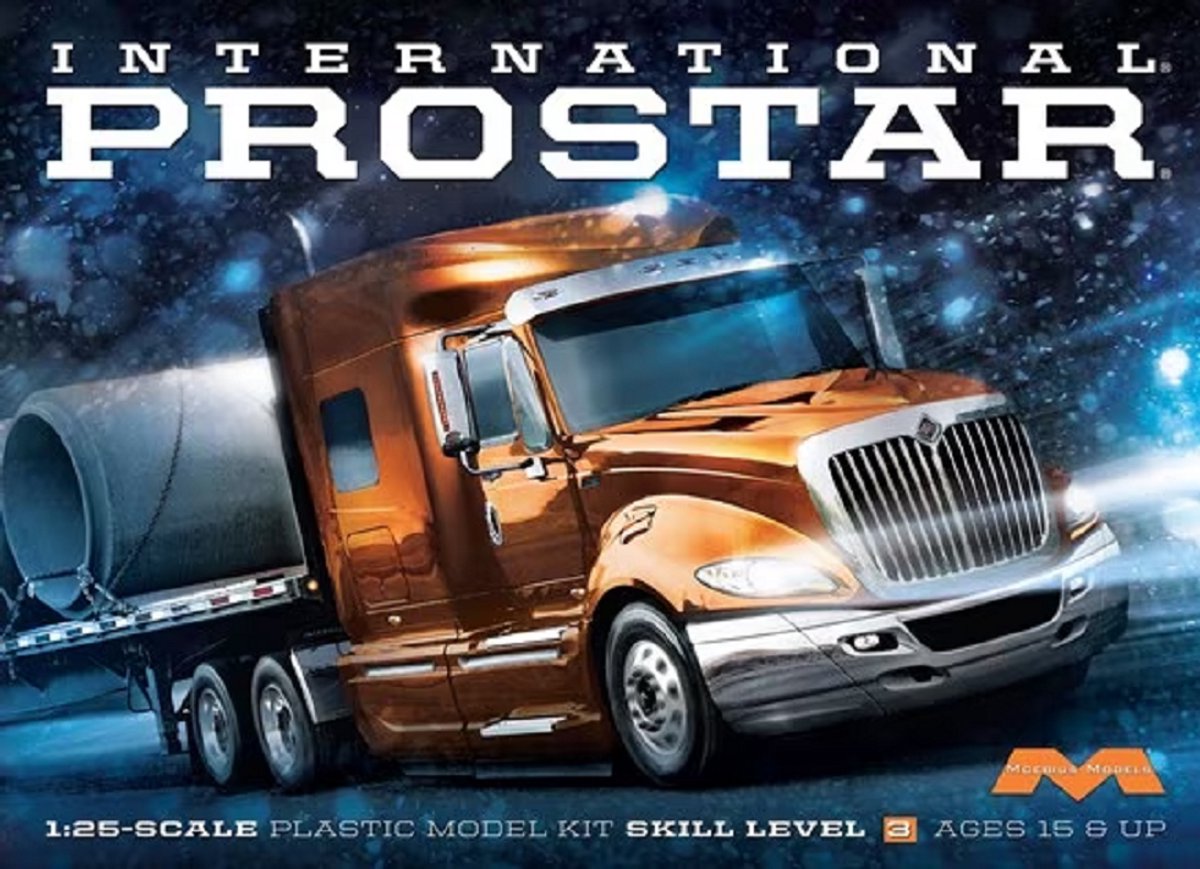 Moebius Modelbouwpakket Militaire voertuigen - 1301 International Prostar Truck Plastic - 1:25 - Modelbouw