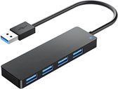 Répartiteur USB Velox pour ordinateur portable - Répartiteur USB 4 Portes - Zwart