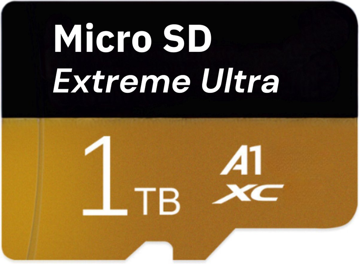 MicroSDXC - 1TB + Adapter - MicroSDXC-kaart 1TB A1 - Geheugenkaart 1TB - Memory Card - SD Kaart - MicroSD 1TB A1 XC
