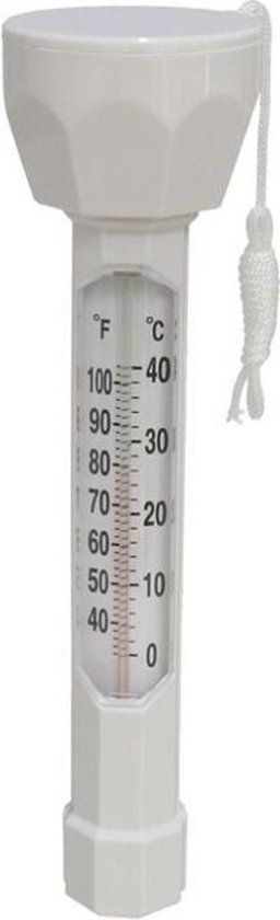 Drijvende zwembad Thermometer wit