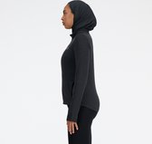 Pull de sport pour femme New Balance Space Dye Jacket - Zwart HEATHER - Taille S