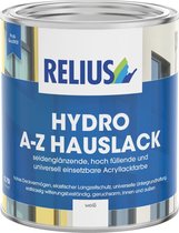 Relius Hydro AZ Hauslack - Brillant Satiné - 2,5 Litre - Wit - Peinture Intérieure Opaque