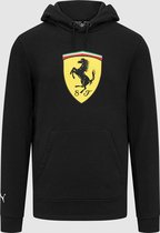 Ferrari Logo Hoody Zwart 2024 XL - Charles Leclerc - Carlos Sainz