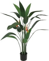Plante artificielle Strelitzia 110 cm | Art Strelitzia avec Bloem | Plantes artificielles pour l'intérieur